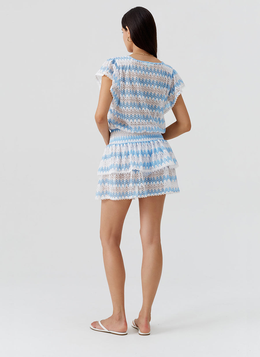 Load image into Gallery viewer, Remi Short Dress White/Oasis
