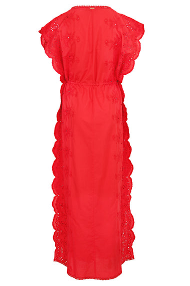 Talitha Long Kaftan Red