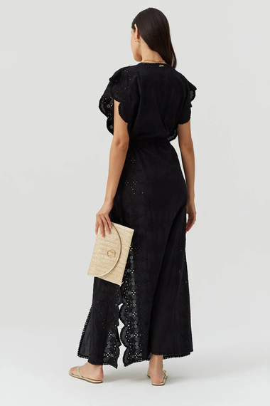Talitha Long Kaftan Black
