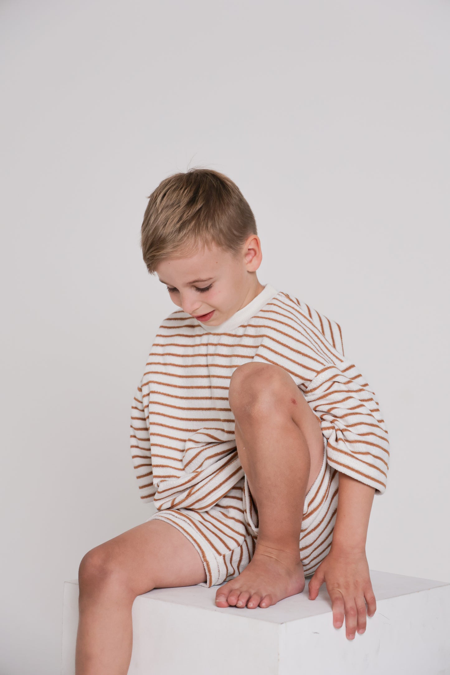 Load image into Gallery viewer, Cocoa Stripes Terry Set
