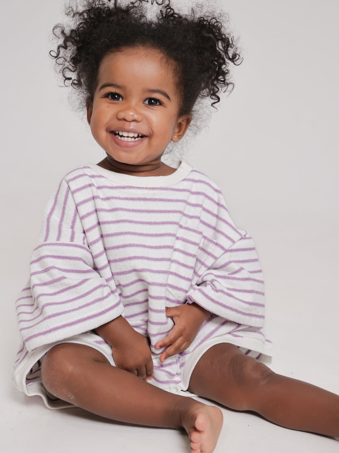 Lilac Oversize Terry Romper