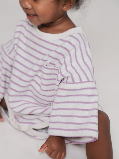 Lilac Oversize Terry Romper