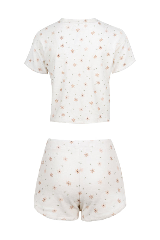 Load image into Gallery viewer, Star Flower Terry Towelling Set and head Scarf
