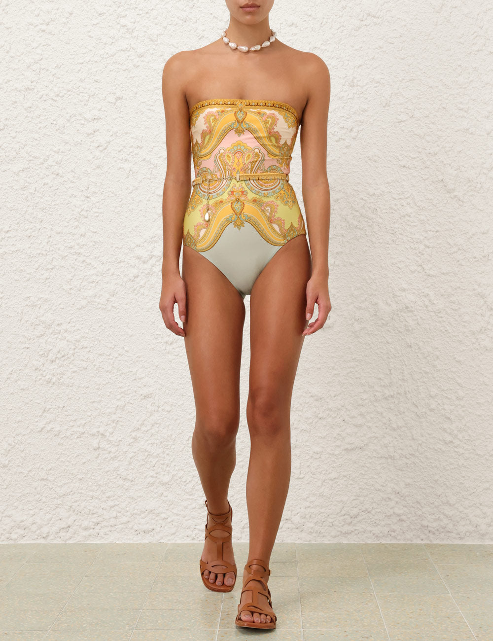 Load image into Gallery viewer, Maxine Chain Trim Bandeau One Piece - One Piece
