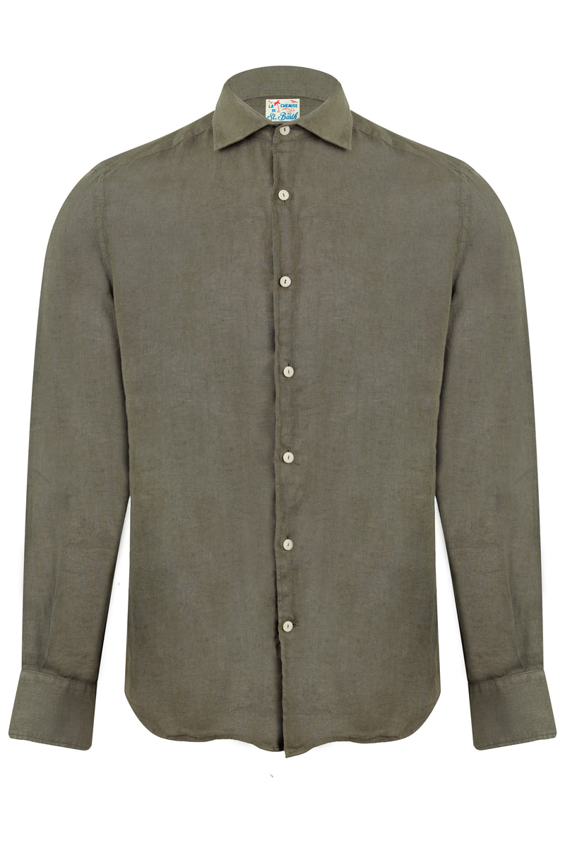 Kombu Green Linen Pamplona Shirt