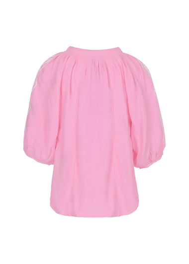 Girls Aliya Pale Pink White Top - Top