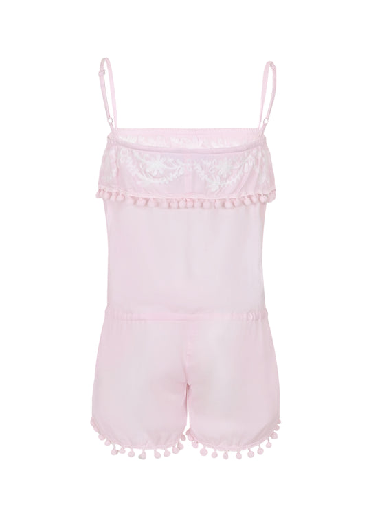Girls Eisha Blush/White Playsuit - Playsuit