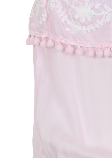 Girls Eisha Blush/White Playsuit - Playsuit