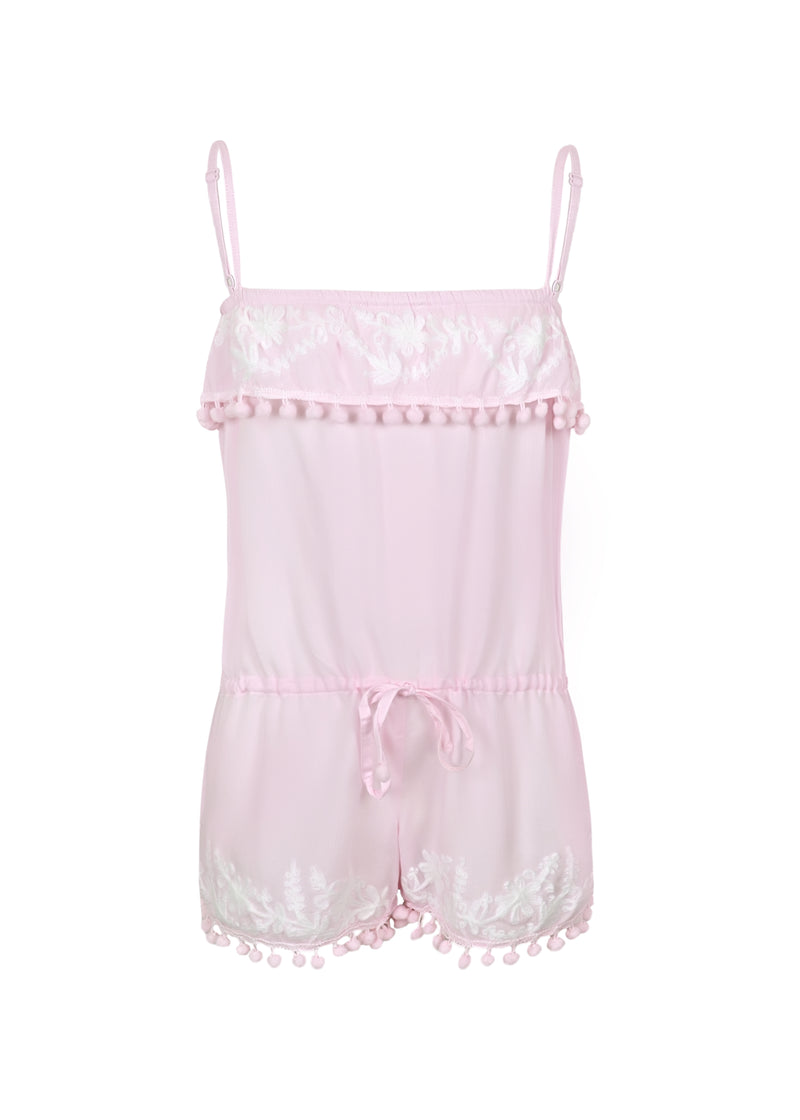 Girls Eisha Blush/White Playsuit