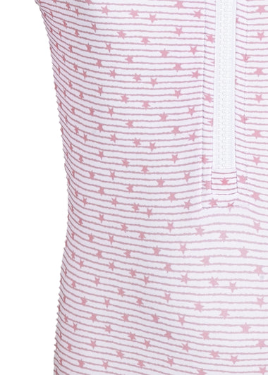 Girls Ella Pink Stars Swimsuit - One Piece
