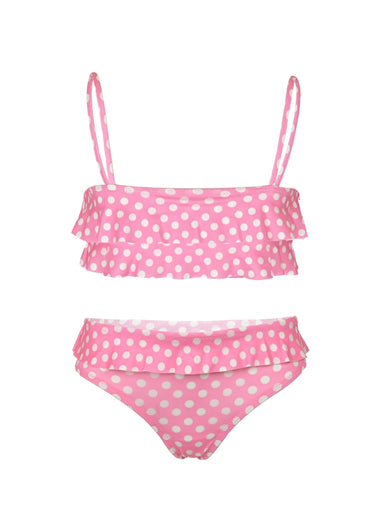 Girls Noemi Pink Dots Two-Piece Bikini - Bikini