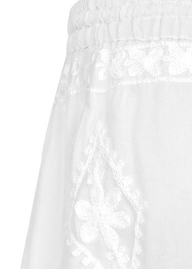 Girls Sienna White Shorts - Shorts