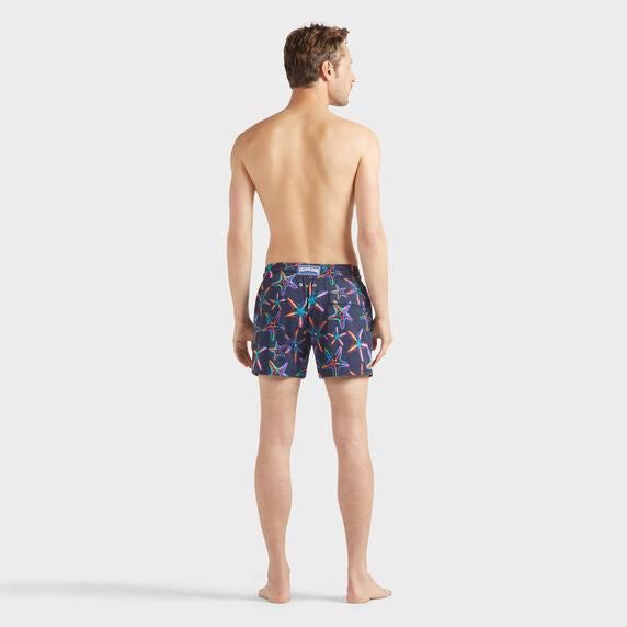 Load image into Gallery viewer, Men Stretch Short Swim Shorts Disco Stars
