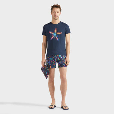 Men Stretch Short Swim Shorts Disco Stars