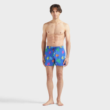 Men Stretch Short Swim Shorts Tortues Multicolores