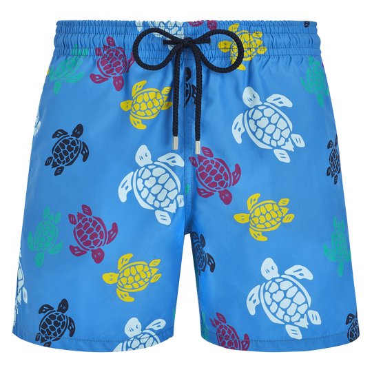 Men Swim Shorts Ronde Des Tortues Multicolore Blue