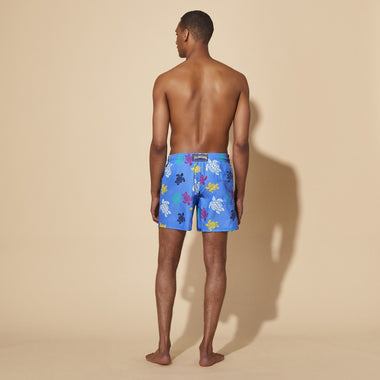 Men Swim Shorts Ronde Des Tortues Multicolored Blue - Men’s Swim Shorts