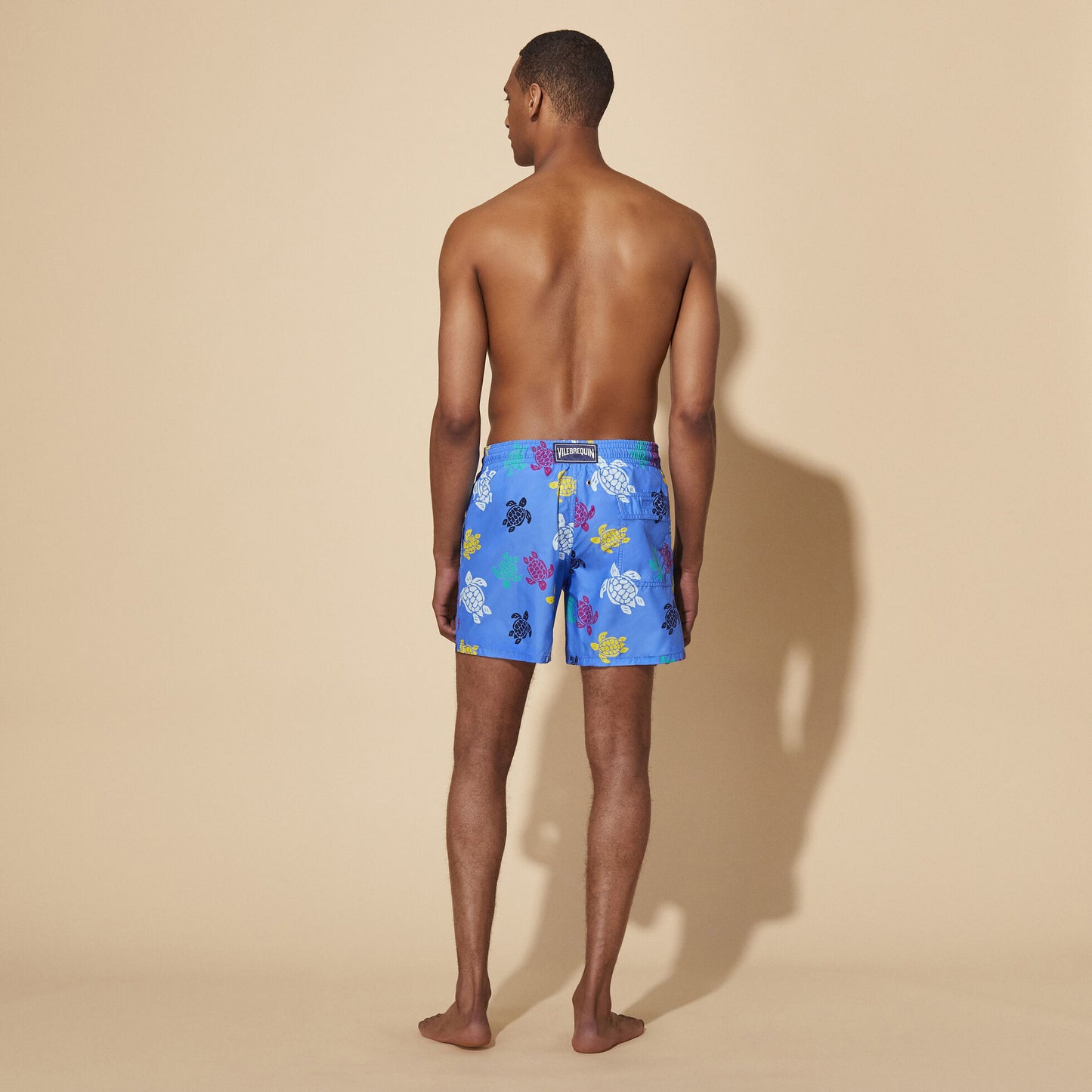 Load image into Gallery viewer, Men Swim Shorts Ronde Des Tortues Multicolored Blue - Men’s Swim Shorts
