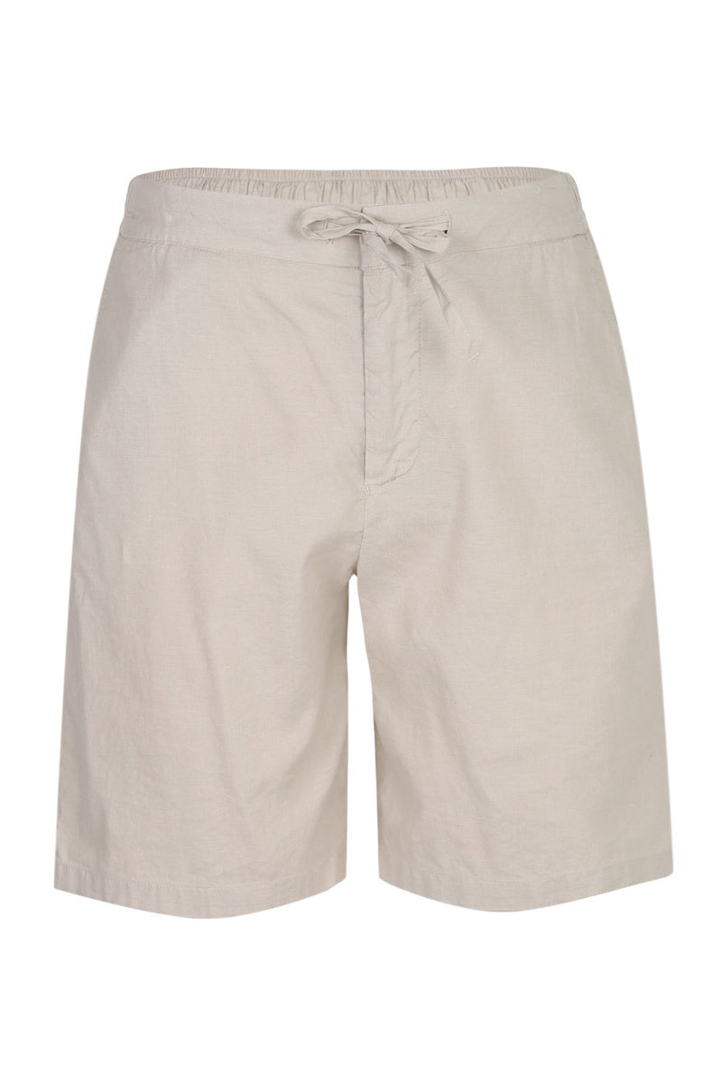 Men’s Sergio Linen Cotton Stretch Shorts - Pale Olive