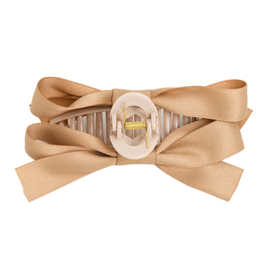 Large Claw Clip With Bow Mink - Hair Accesories