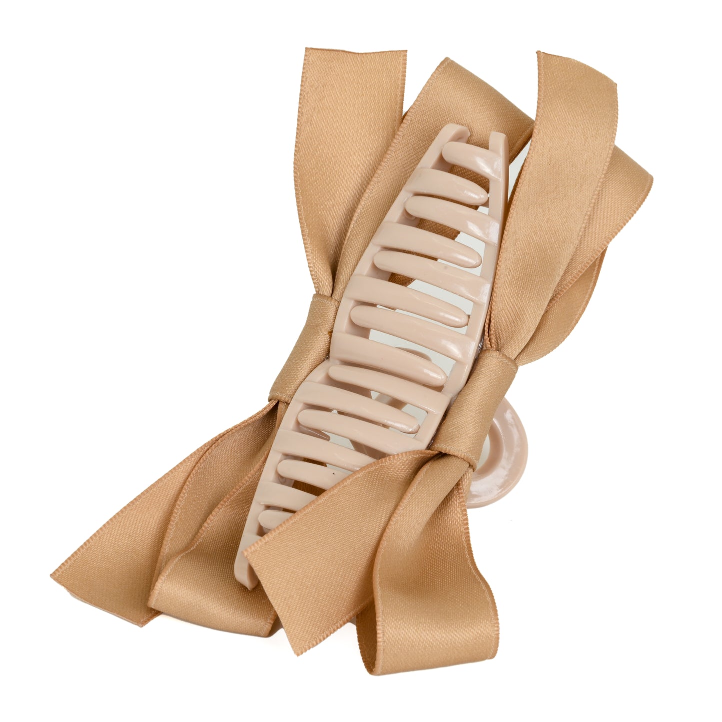 Load image into Gallery viewer, Large Claw Clip With Bow Mink - Hair Accesories
