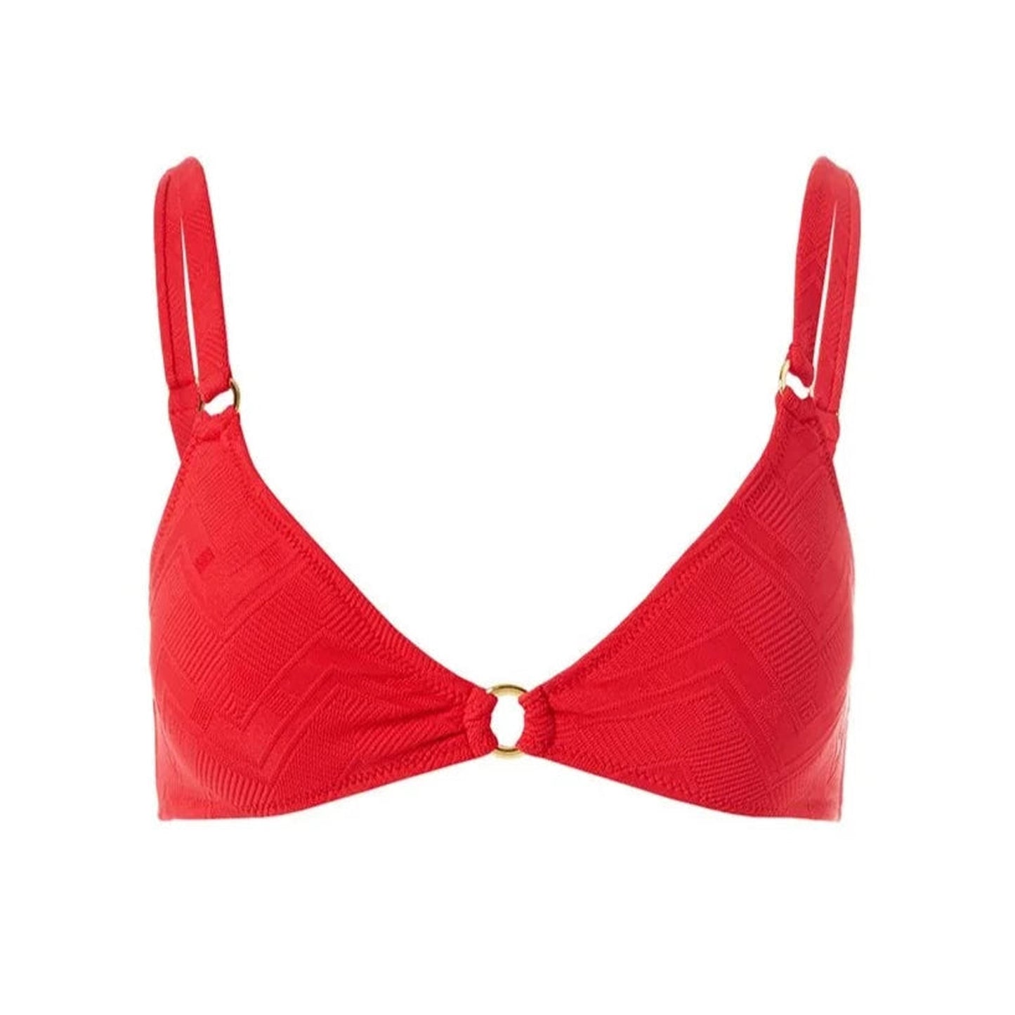 Load image into Gallery viewer, Montenegro Zigzag Red Bikini Top - Bikini Top
