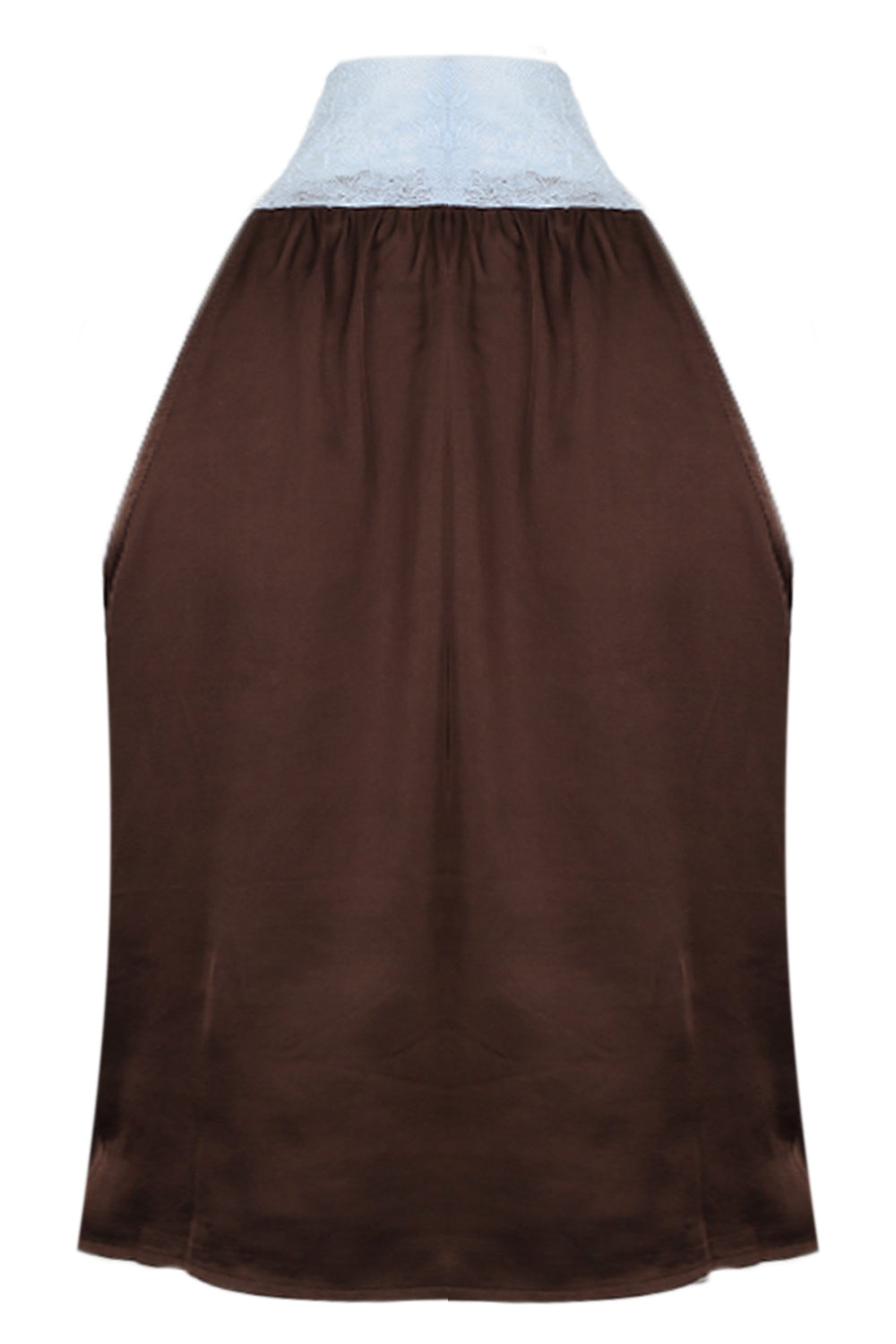 Load image into Gallery viewer, Chocolate Blue Lace Top
