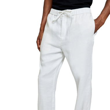Men’s Oscar Linen Chinos - White - Trousers