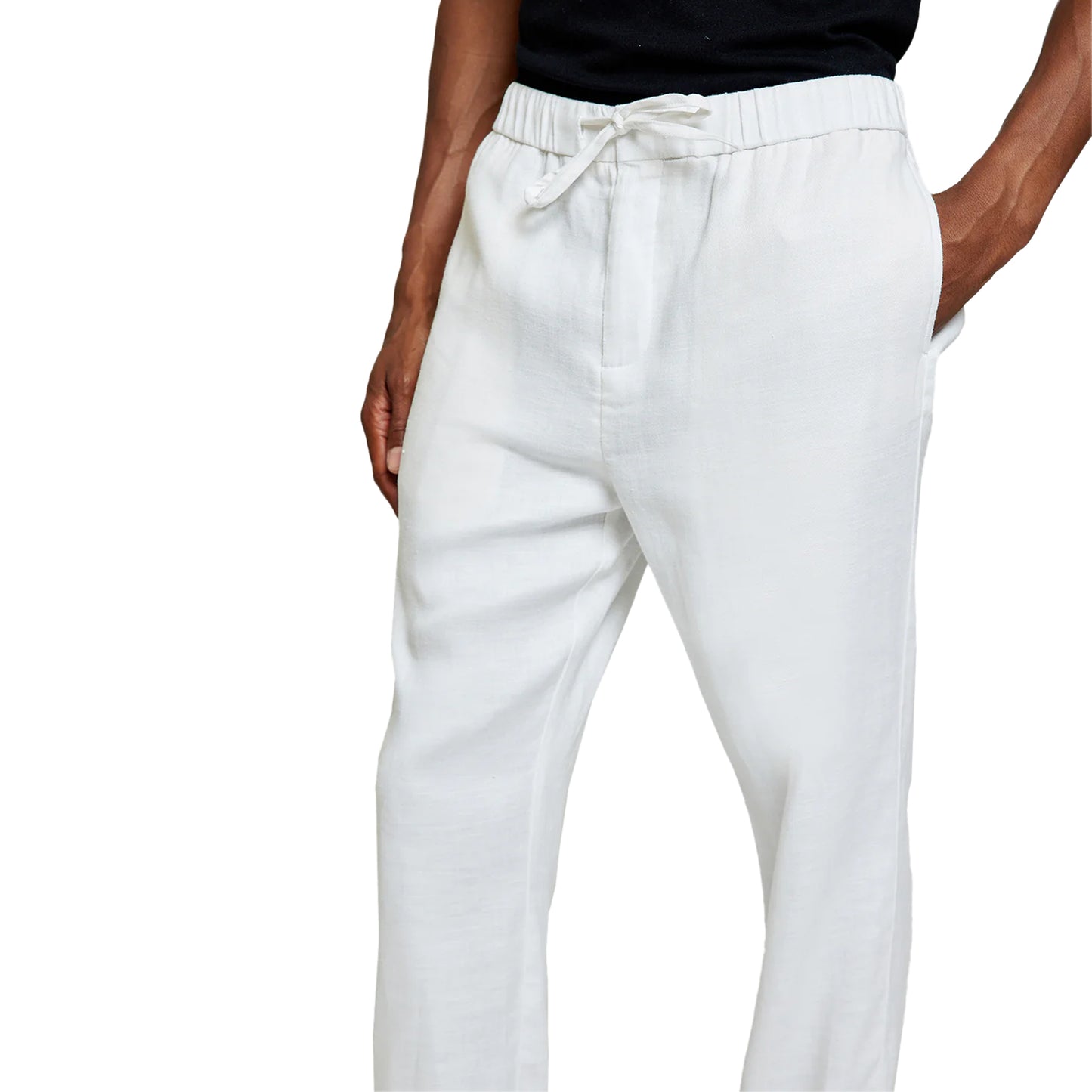 Men’s Oscar Linen Chinos - White - Trousers