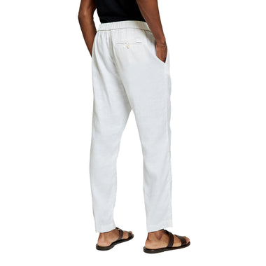 Men’s Oscar Linen Chinos - White - Trousers