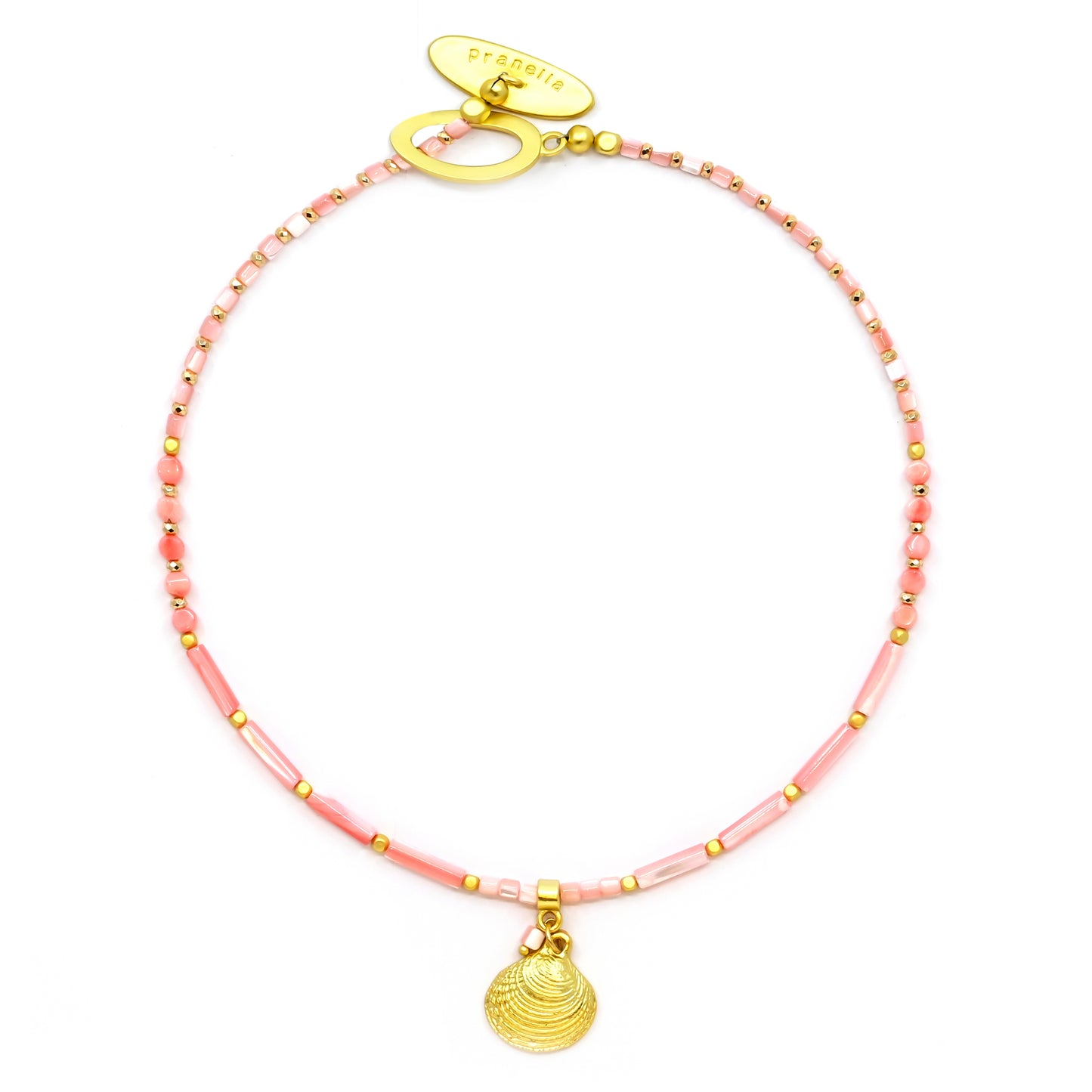 Peachy Short Shell Necklace - Necklace