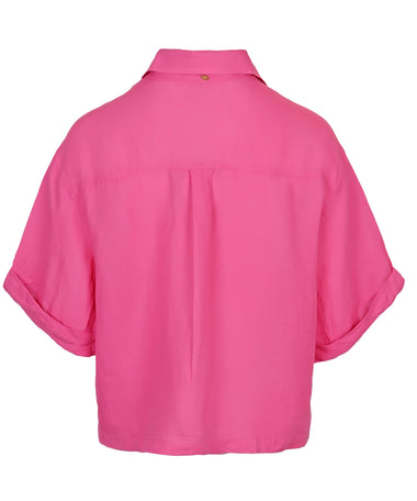 Hot Pink Linen Top - Top