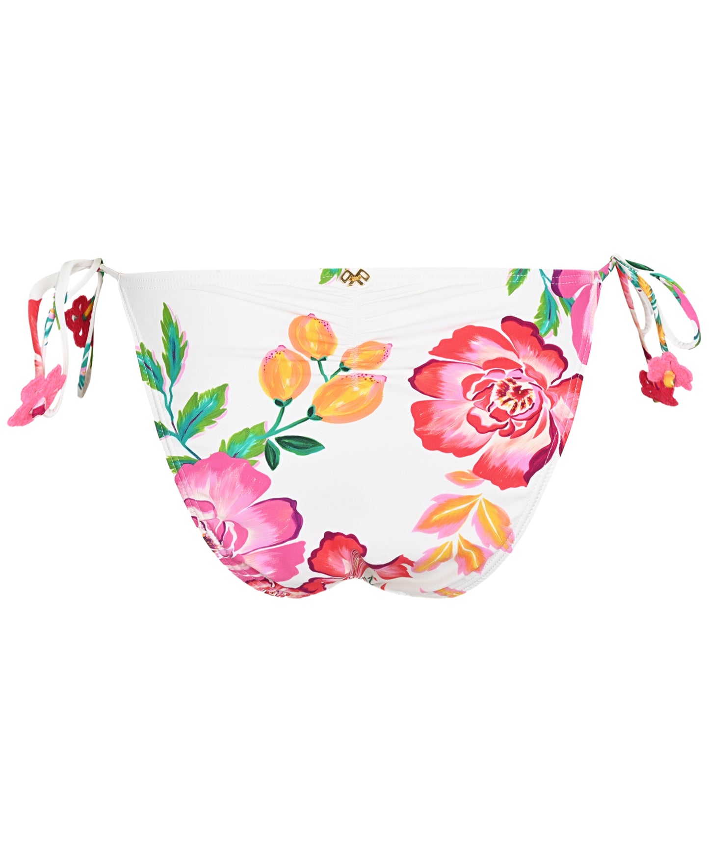 Load image into Gallery viewer, Mita Embroidered Tie Teeny Bottom - Bikini Bottom
