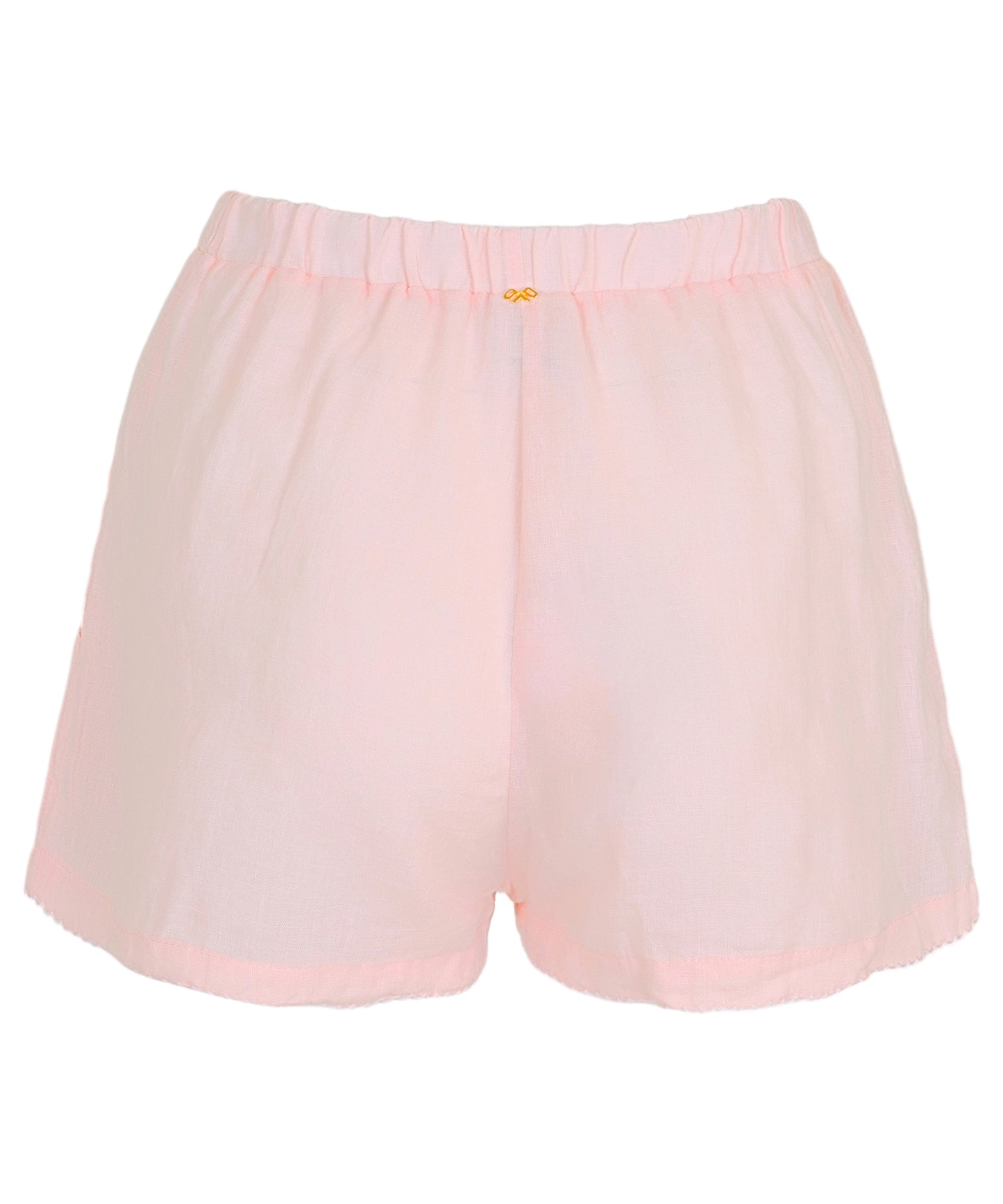 Load image into Gallery viewer, Scalloped Linen Shorts Pink - Shorts

