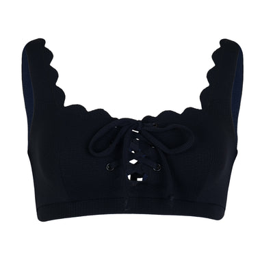 Palm Springs Tie Top Black - Bikini Top