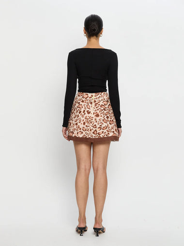 Paris Mini Skirt Brown