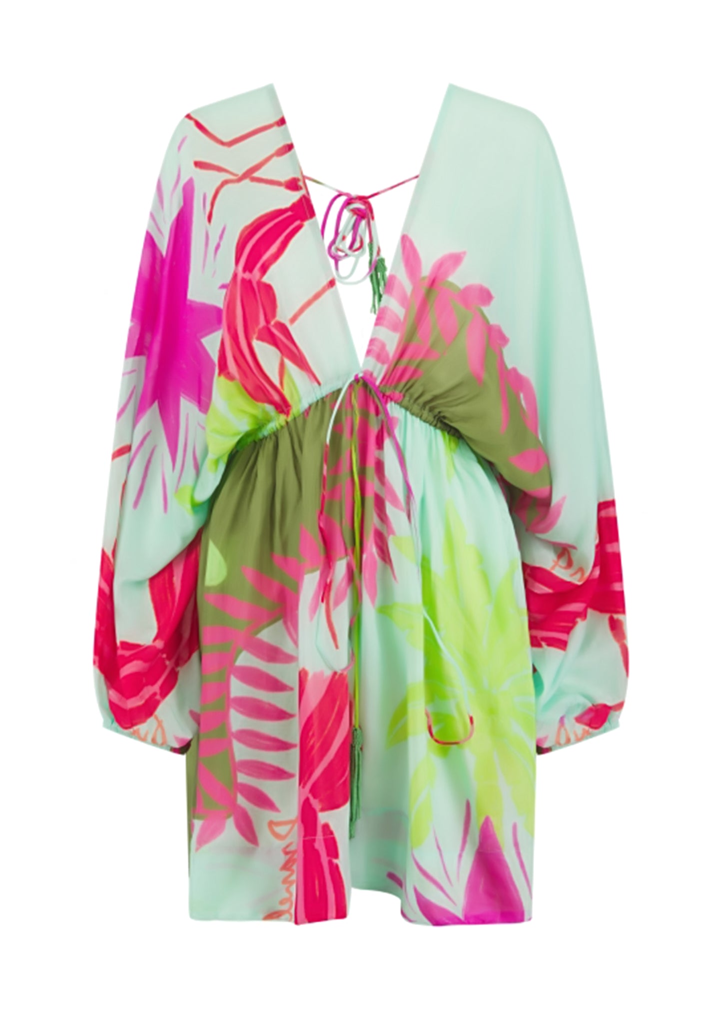 Load image into Gallery viewer, Astra Crazy Lobster Khaki Mini Dress - ONE SIZE - Dress
