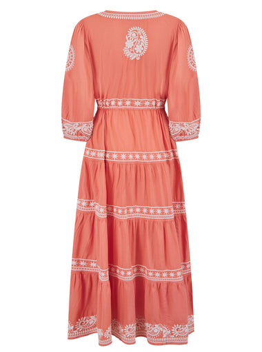 Azul Ocre/Cream Maxi Dress - Dress
