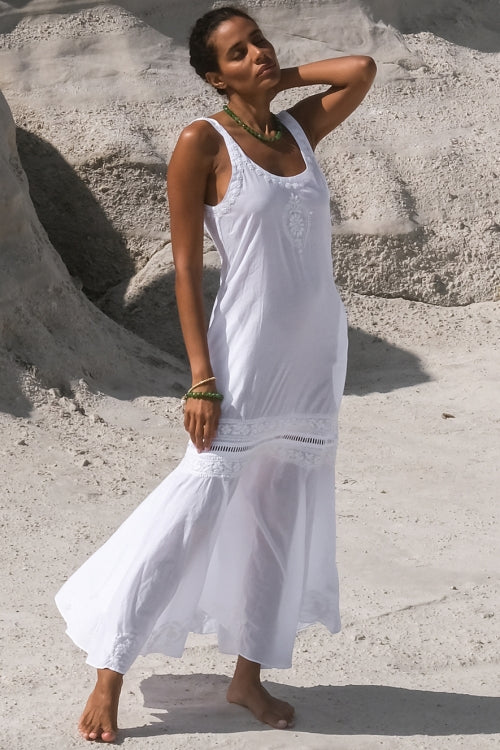 Roma White Maxi Dress - Dress