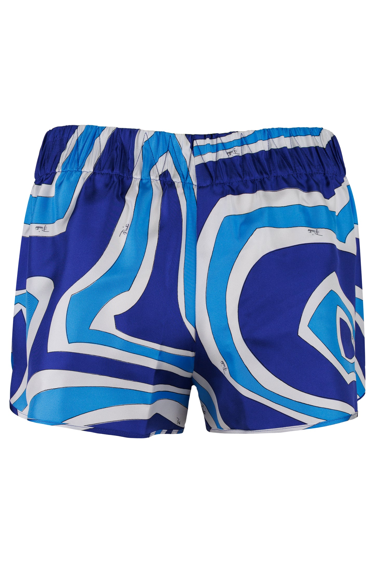 Load image into Gallery viewer, Labirinto Print Silk Shorts Turquoise/Blue
