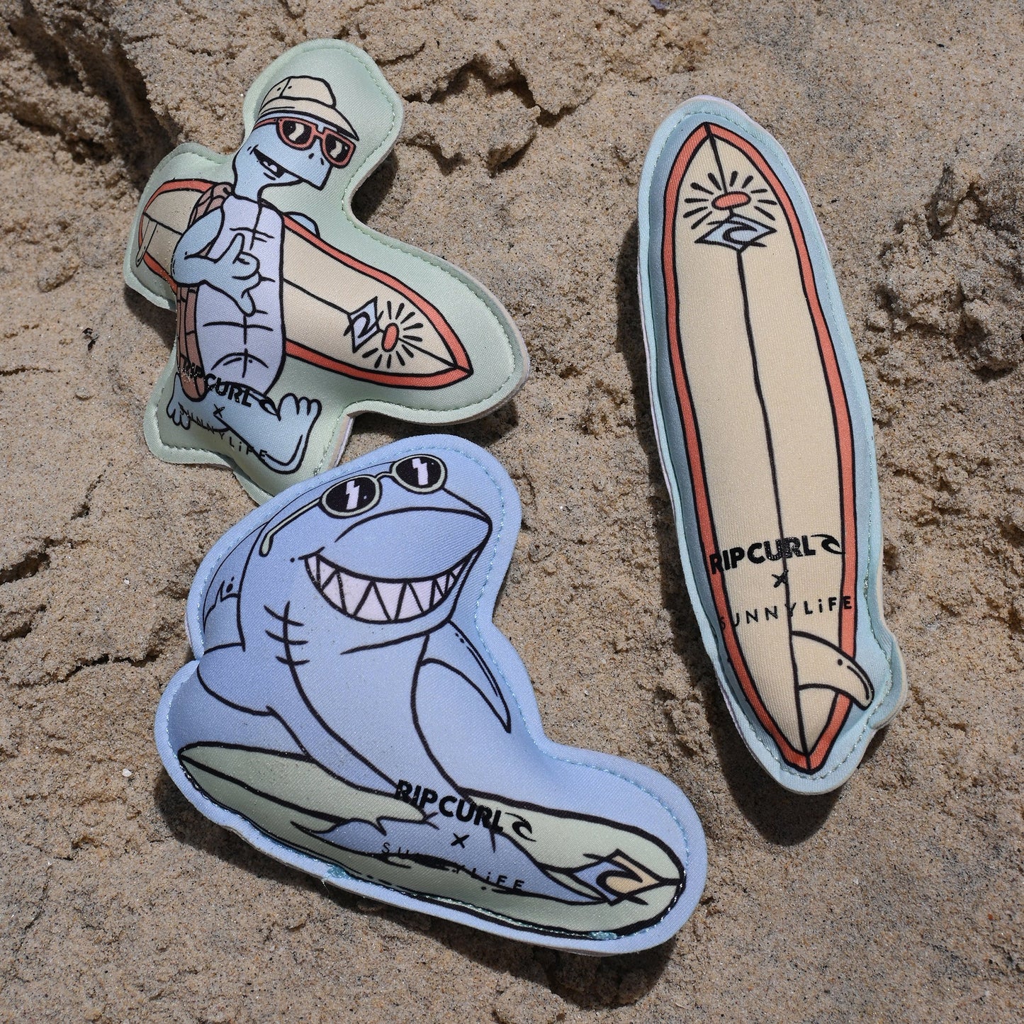 Load image into Gallery viewer, Dive Buddies Shred Turtle Aqua Set of 3

