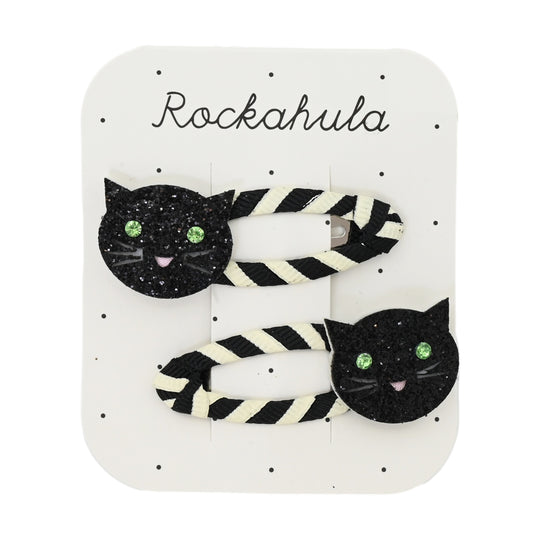 Stripy Cat Clips - Hair Accessories
