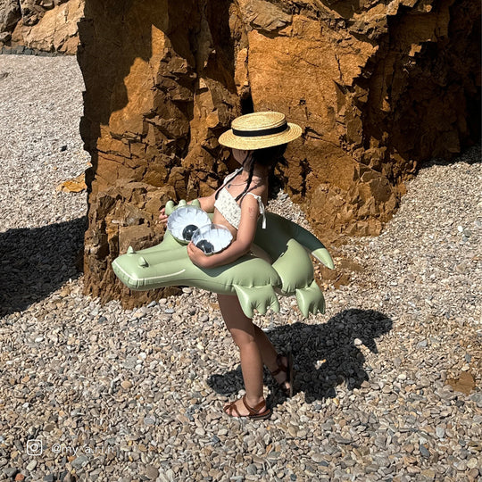 Kids Pool Ring Cookie The Croc  Khaki