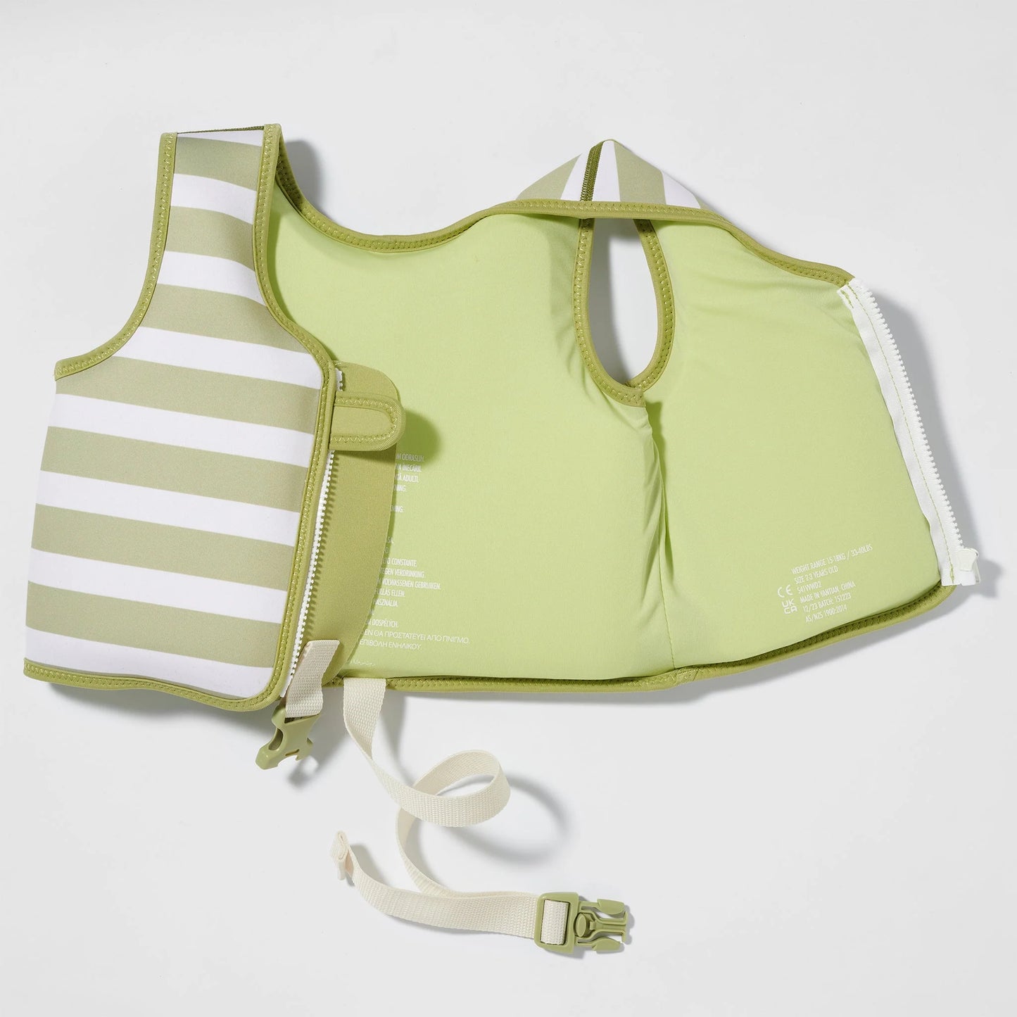 Load image into Gallery viewer, Kids Swim Vest Into The Wild Khaki
