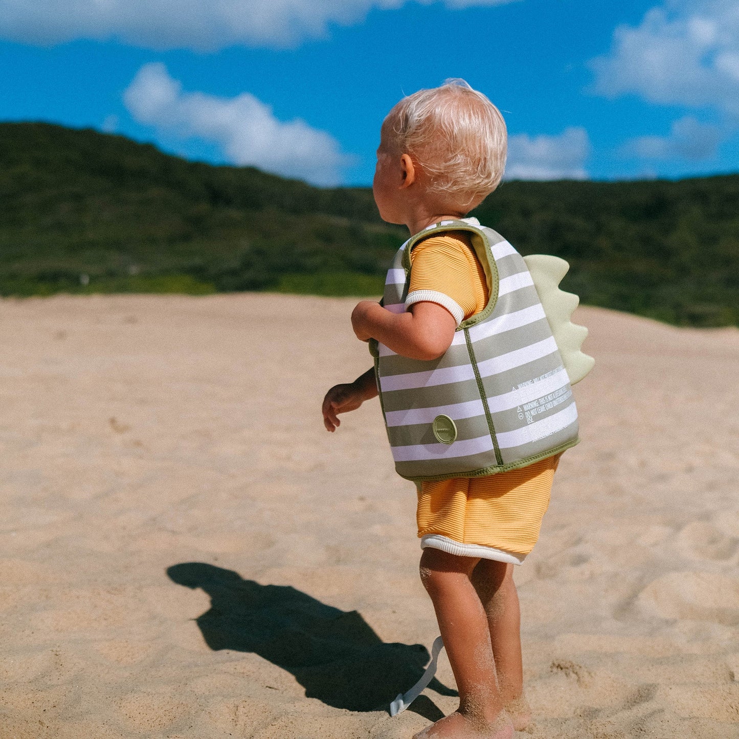 Load image into Gallery viewer, Kids Swim Vest Into The Wild Khaki
