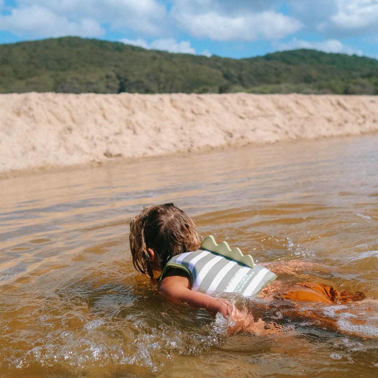 Load image into Gallery viewer, Kids Swim Vest Into The Wild Khaki
