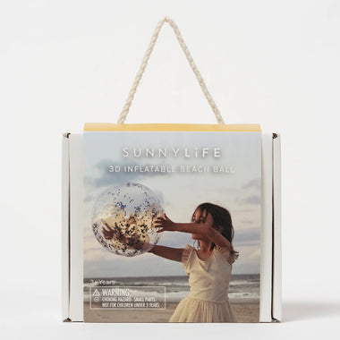 3D Inflatable Beach Ball Cotton Candy Glitter - Beach Toy