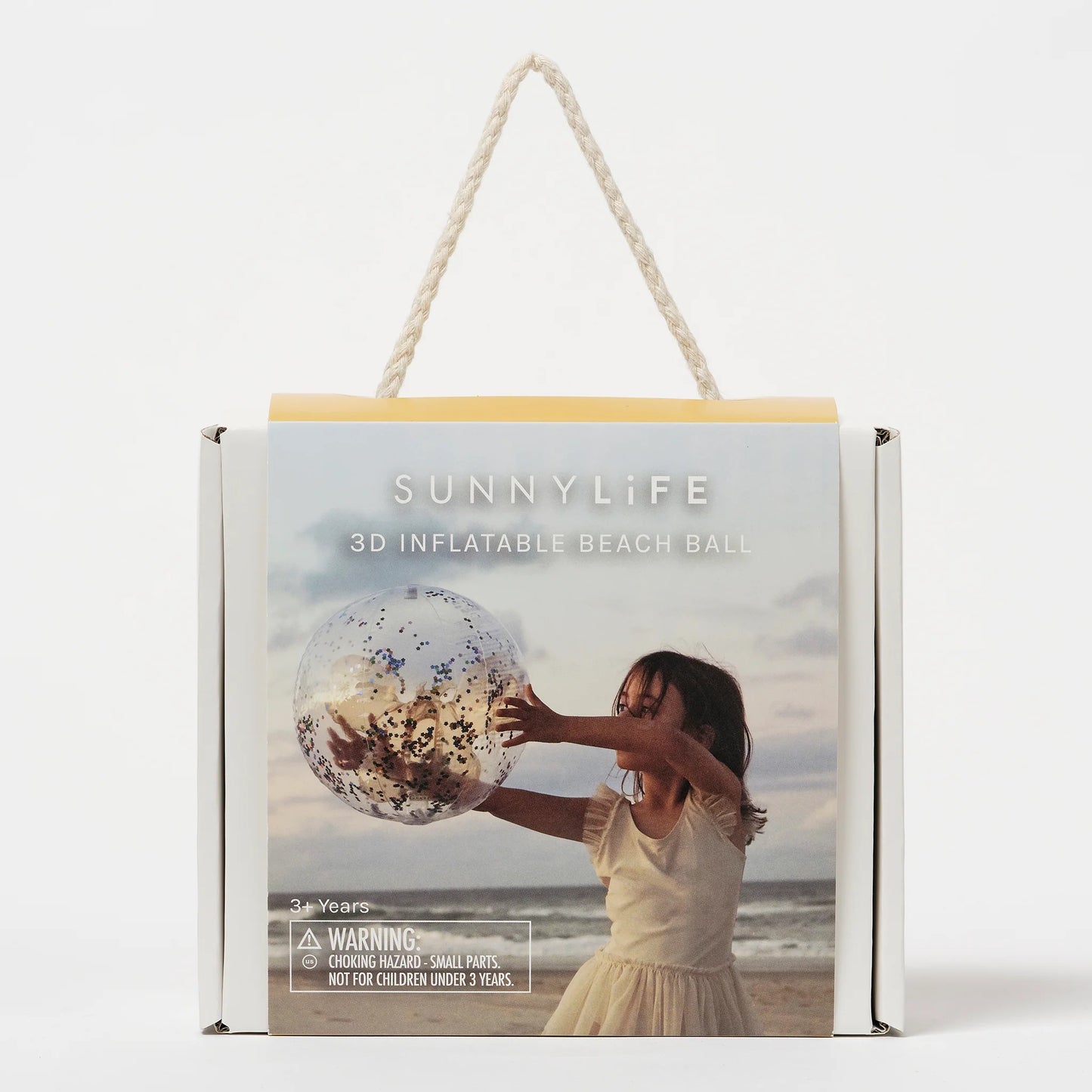 Load image into Gallery viewer, 3D Inflatable Beach Ball Cotton Candy Glitter - Beach Toy
