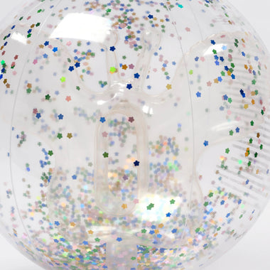 3D Inflatable Beach Ball Cotton Candy Glitter - Beach Toy