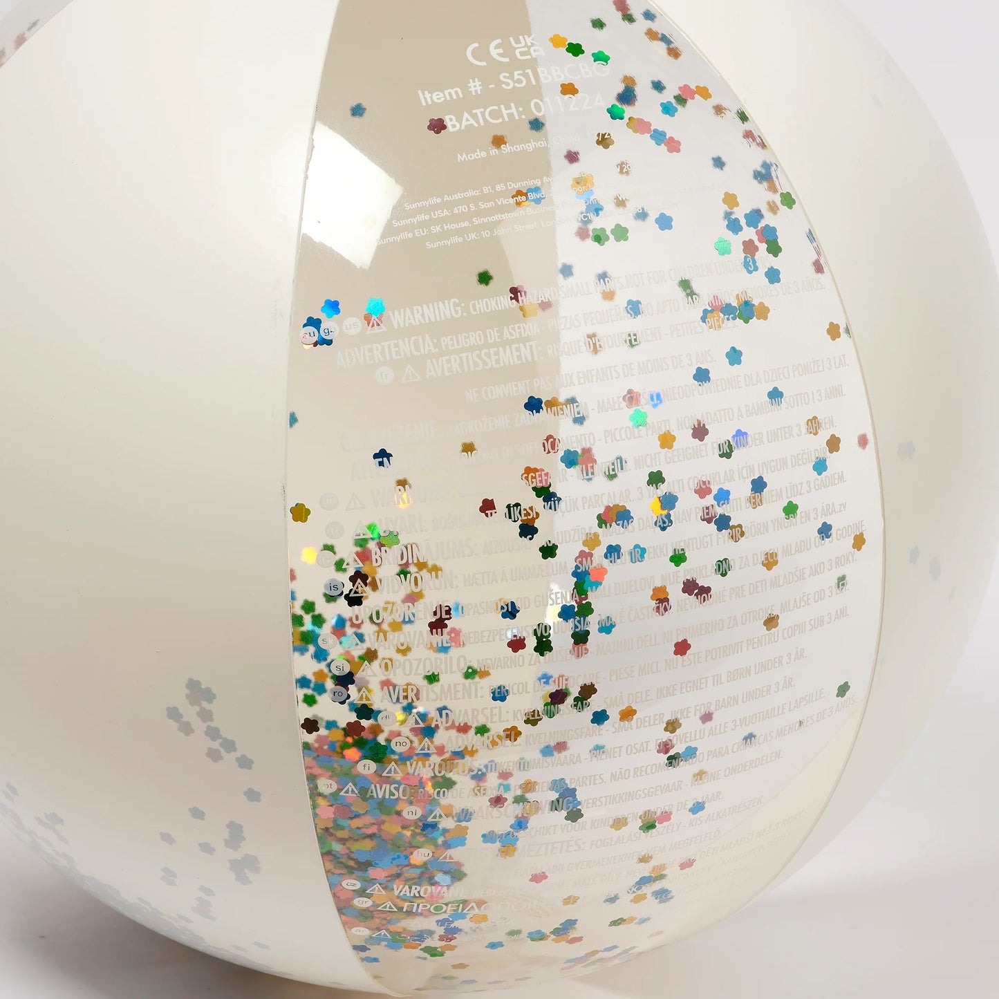 Load image into Gallery viewer, Inflatable Beach Ball Cotton Candy Glitter - Beach Toy
